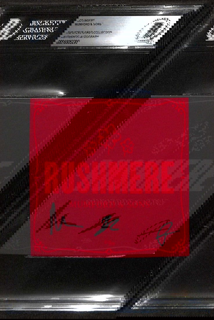 Mumford & Sons Rushmere CD Insert Signed by Marcus Mumford Beckett Authenticated (1 of 1)