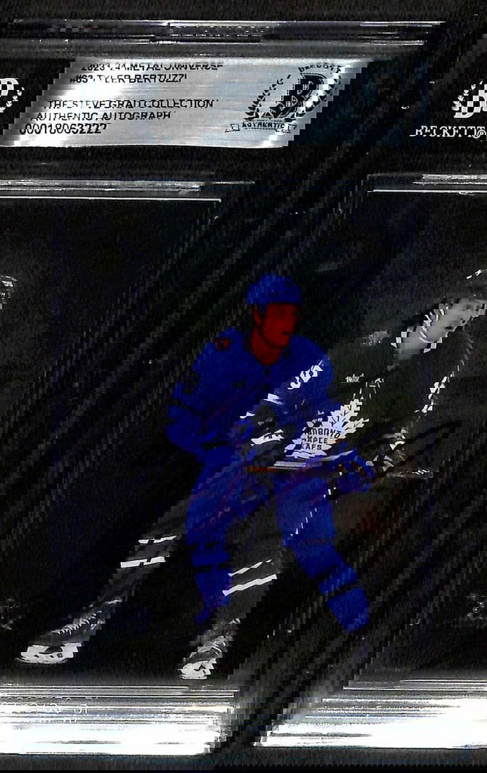 Tyler Bertuzzi 2022-23 Metal Universe Signed Card Beckett Authenticated (1 of 1)