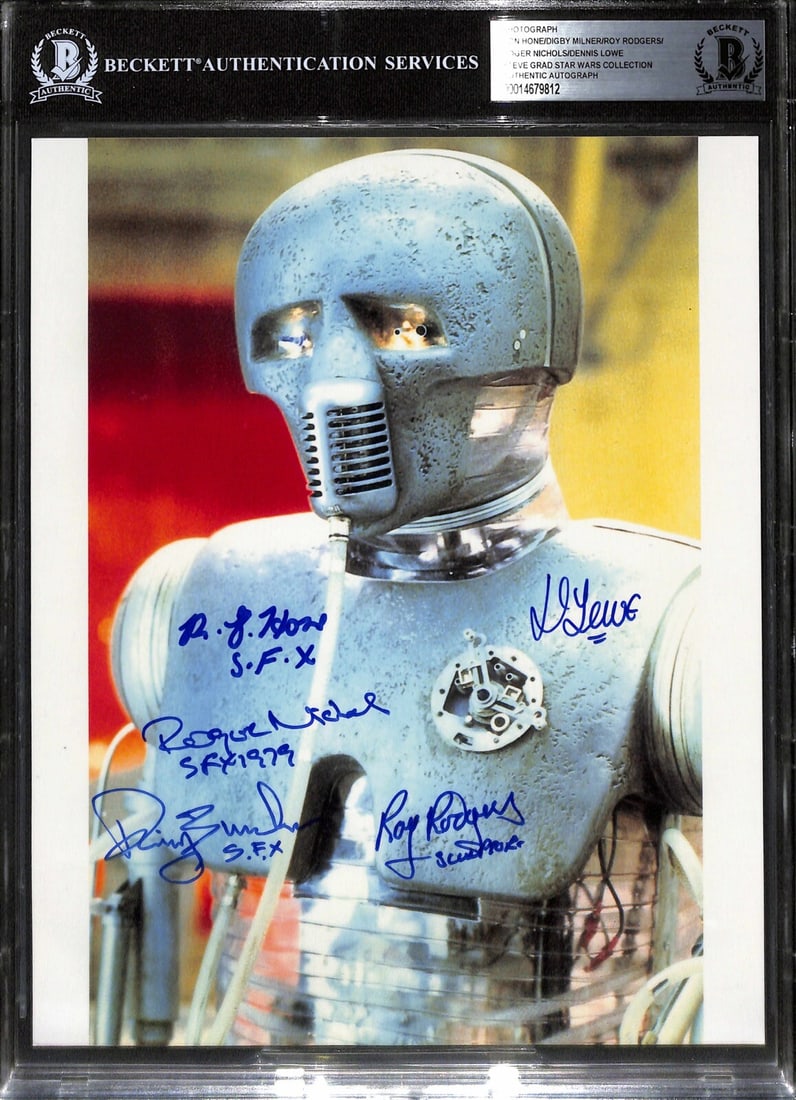 Multi-Signed 2-1B Medical Droid Photo by 5 Crew Members BAS (1 of 1)