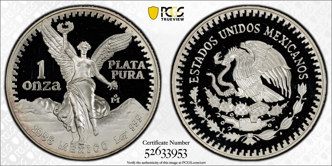 1988-Mo Libertad 1 oz Silver Proof Coin PR69 DCAM PCGS (1 of 3)