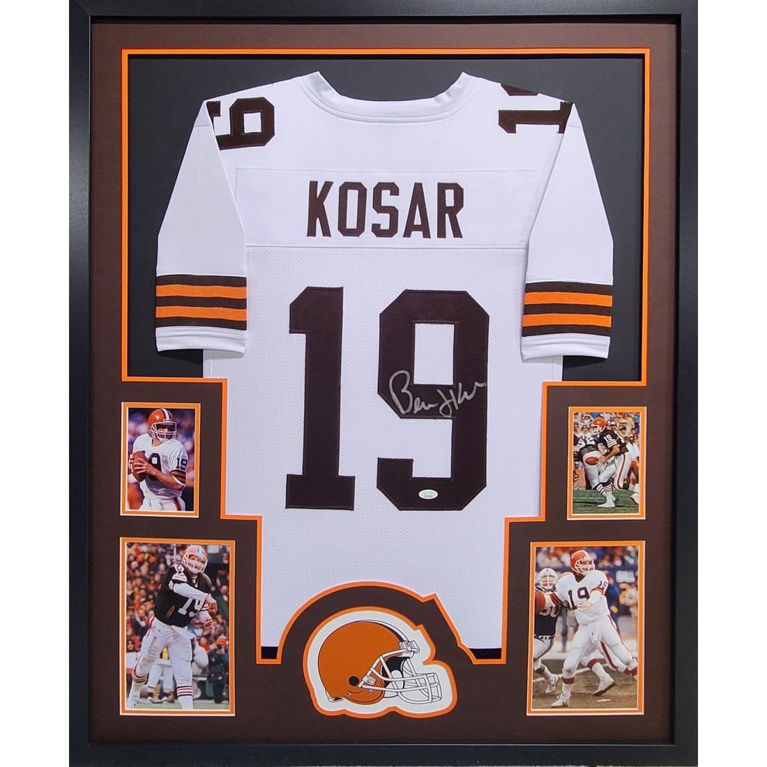 Bernie Kosar JSA Certified Autographed Framed Jersey Cleveland Browns (1 of 3)