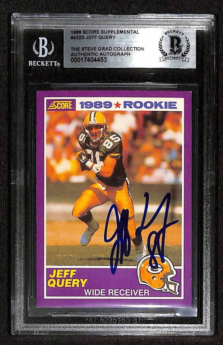 Jeff Query 1989 Score #432S Signed Rookie Card Beckett Authenticated (1 of 1)