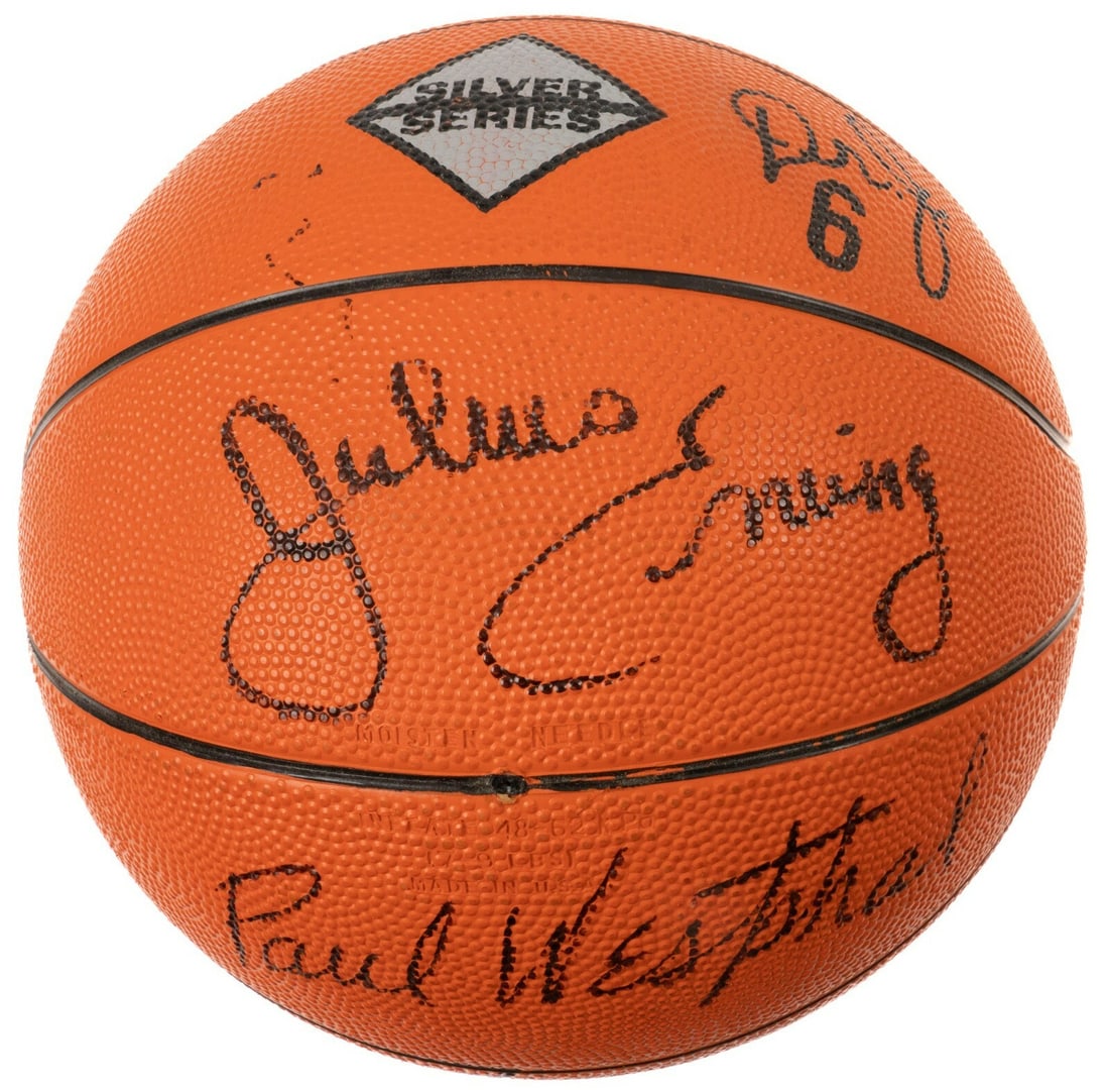 Signed Spalding Basketball by NBA Legends with PSA Authentication (1 of 6)