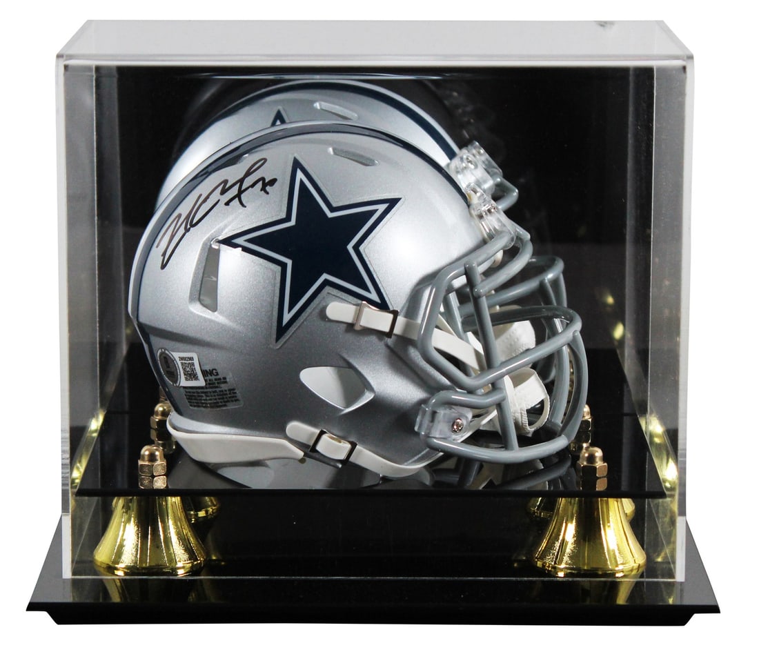Zack Martin Autographed Silver Speed Mini Helmet with Beckett Auth (1 of 3)