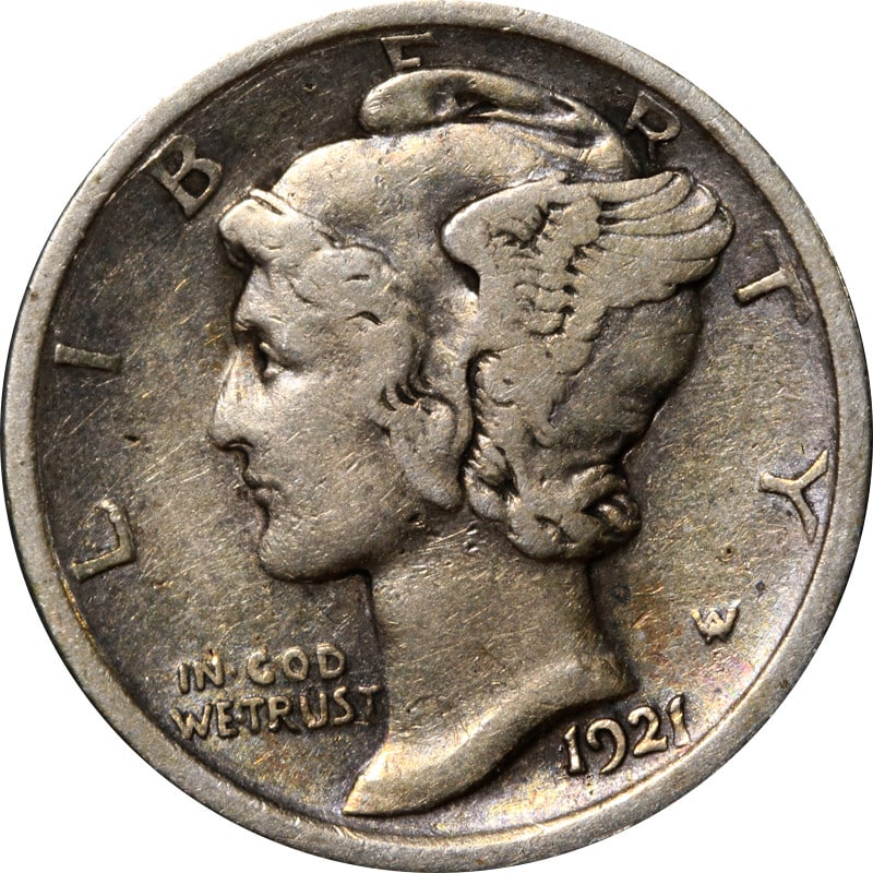 1921-P Mercury Dime Silver Key Date Coin (1 of 2)