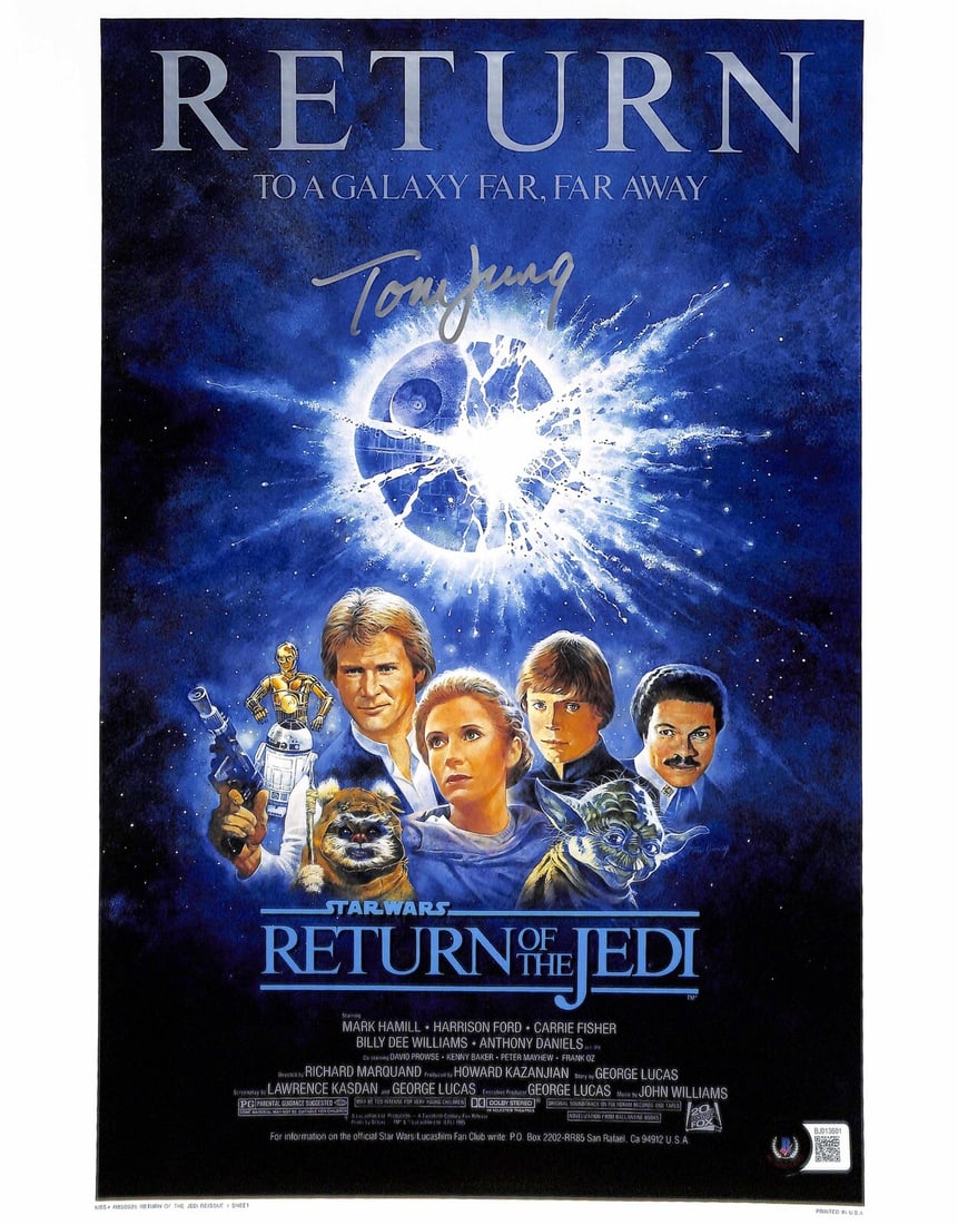 Tom Jung Signed Star Wars ROTJ Poster Photo 11x14 Beckett Authenticated (1 of 1)