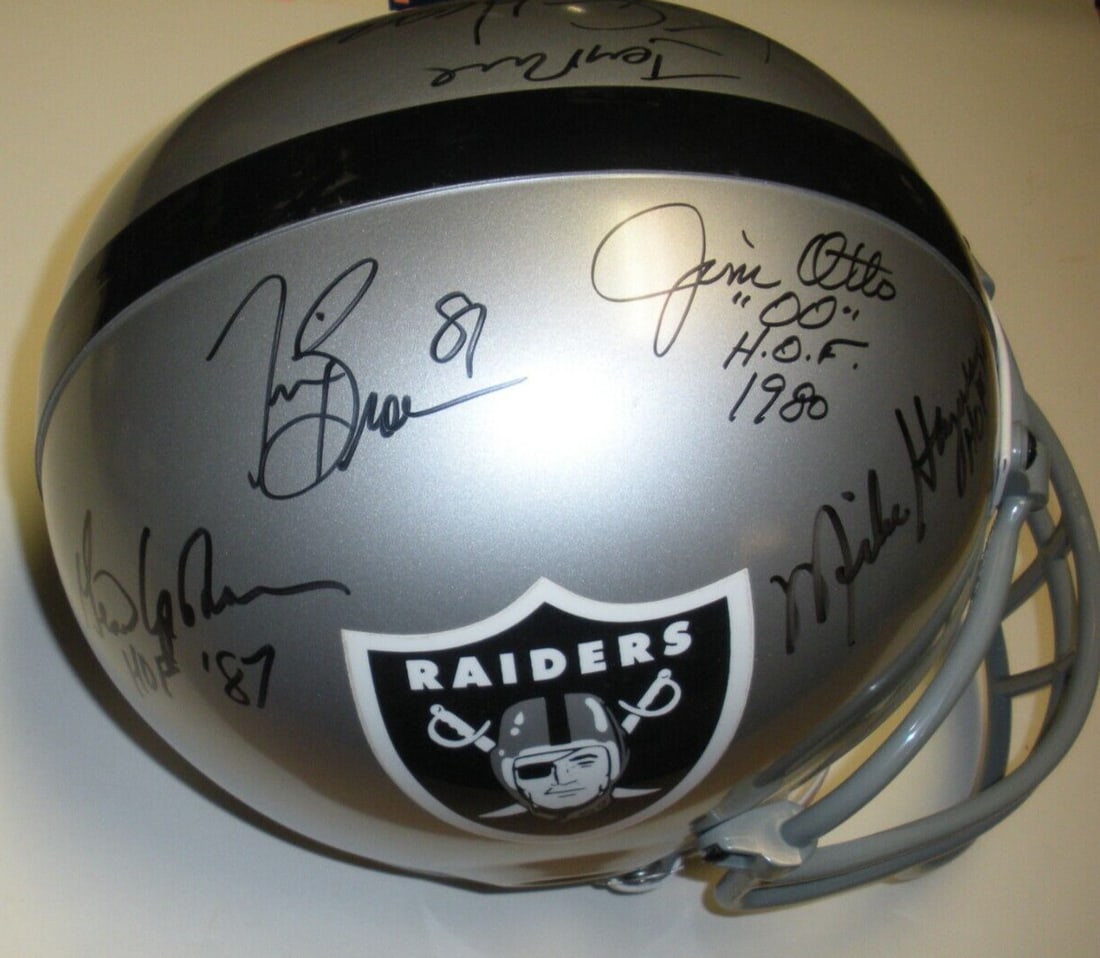 Signed NFL Full Size Replica Helmet by Upshaw Stabler Haynes +3 (1 of 6)