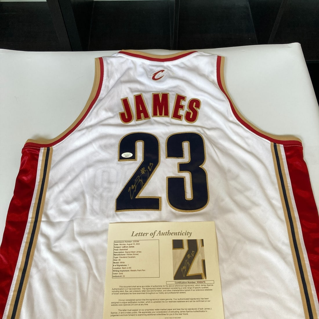 LeBron James #23 Signed Adidas Cavaliers Jersey JSA Certified (1 of 10)