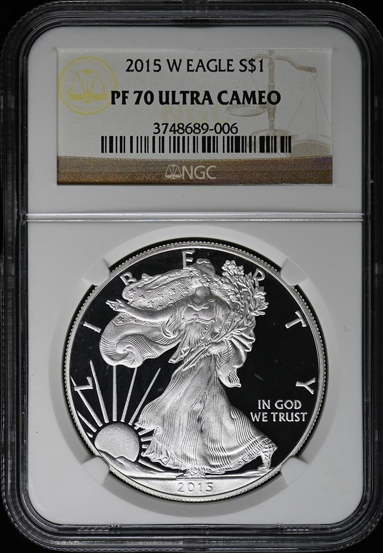 2015 W Eagle Silver Dollar NGC PR70 Deep Cameo Coin (1 of 2)