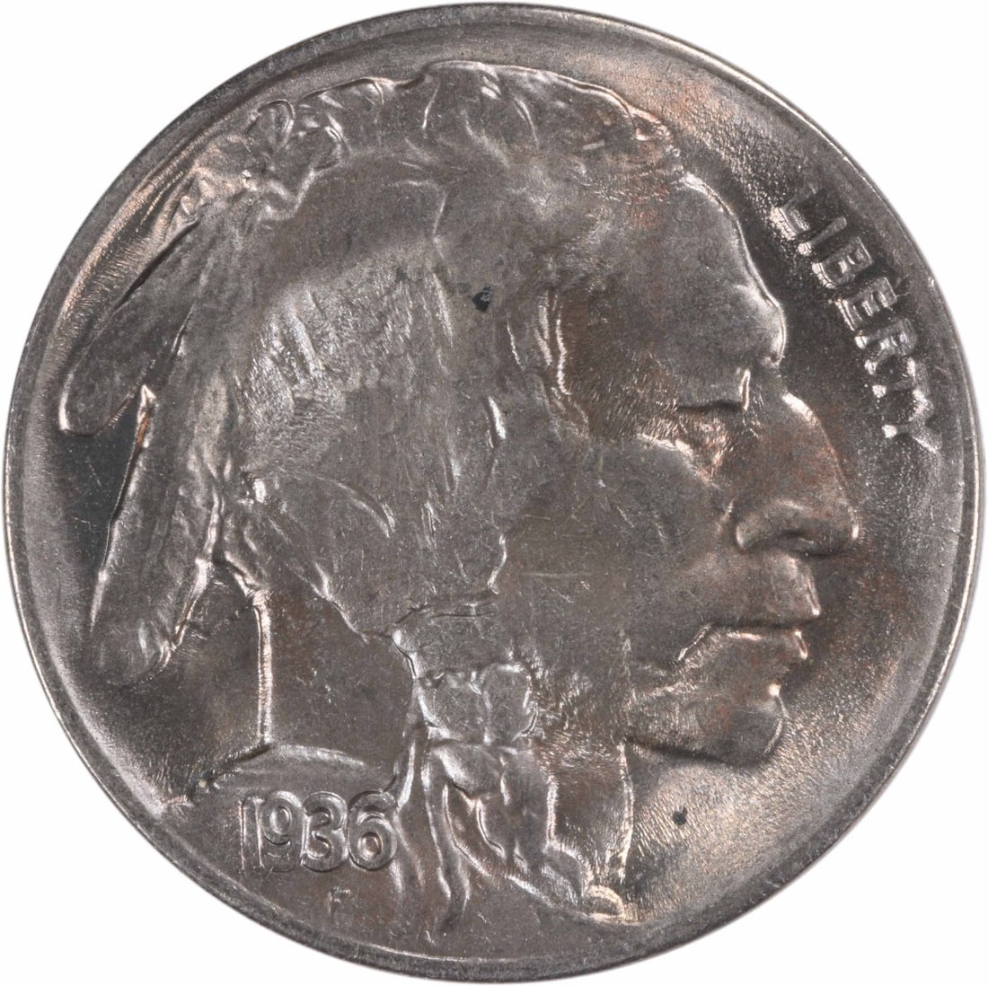 1936-D Buffalo Nickel Choice BU Uncertified Coin 5C: 1936-D Buffalo Nickel Choice BU Uncertified Coin 5C This 1936-D Buffalo Nickel is in Choice Brilliant Uncirculated (BU) condition, showcasing the iconic Buffalo design. Minted in 1936 at the Denver mi