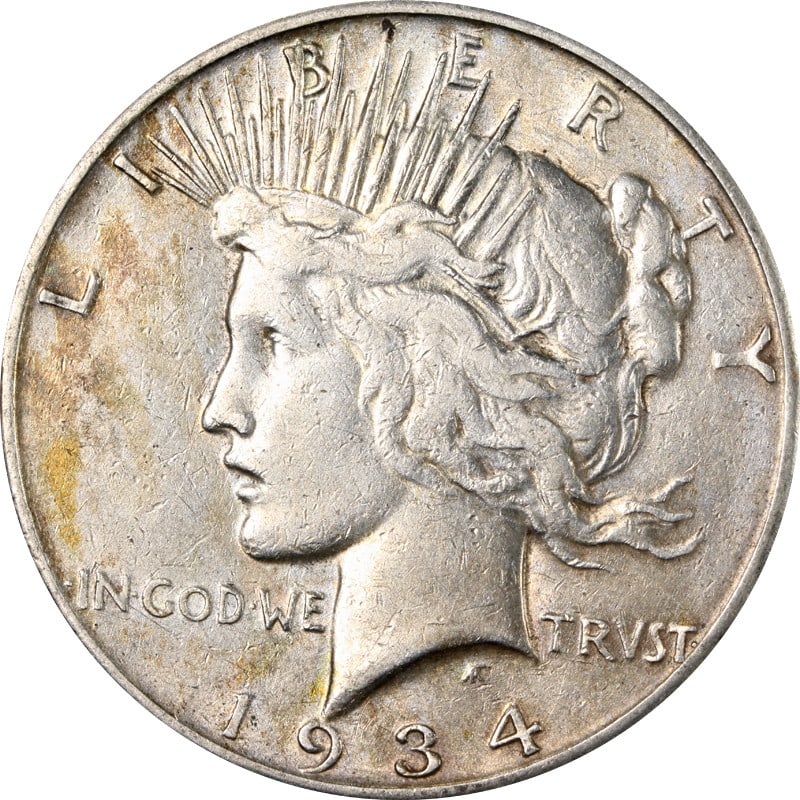 1934-S Peace Dollar Silver Coin from San Francisco (1 of 2)