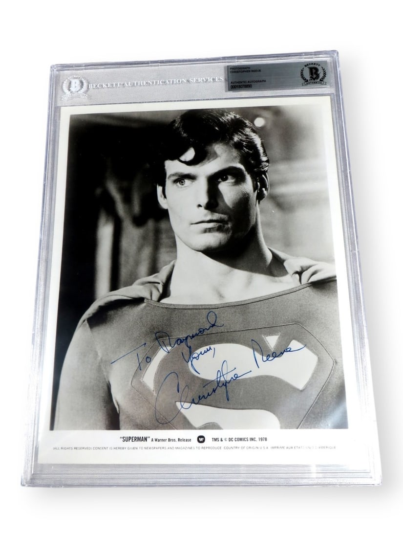 Christopher Reeve Signed 8X10 Superman Photo Beckett Authenticated (1 of 3)