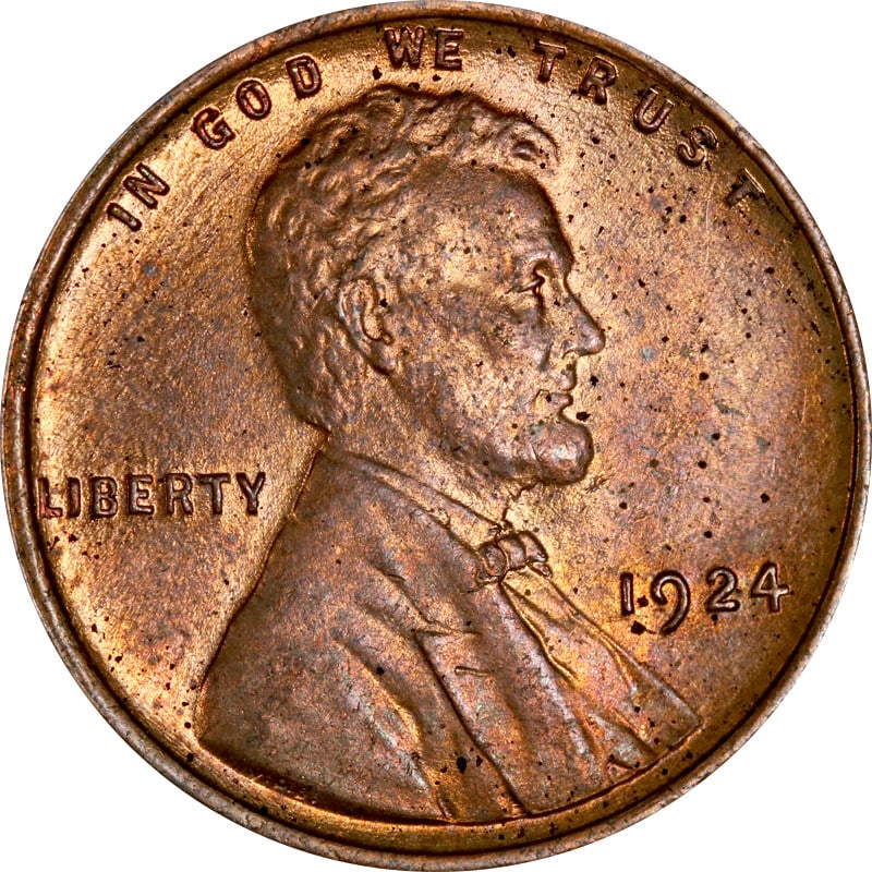 1924 Philadelphia Mint Lincoln Wheat Penny Copper Circulated (1 of 2)