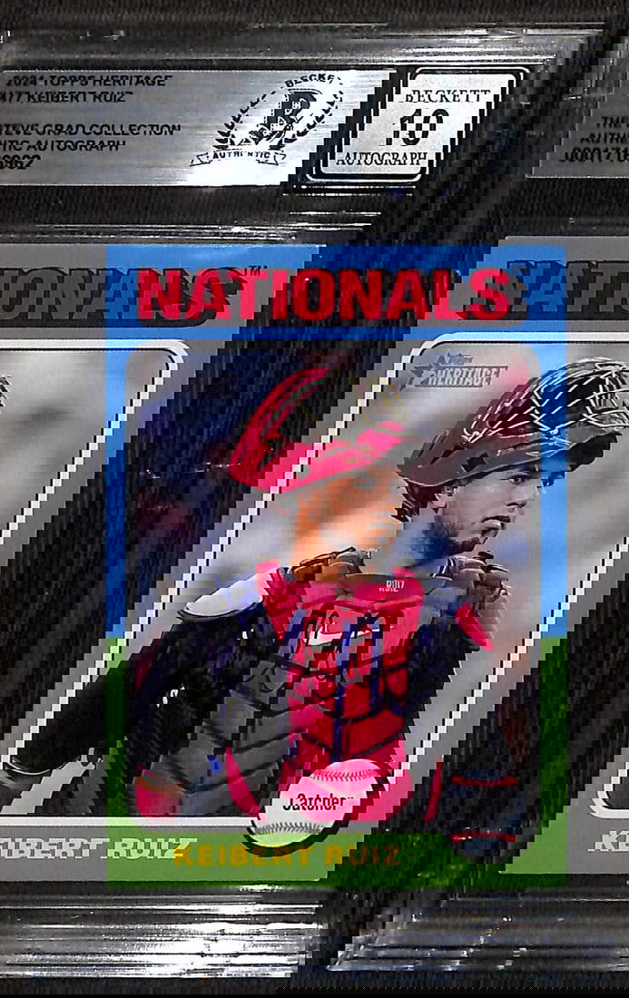 Keibert Ruiz Signed 2024 Topps Heritage Auto 10 Beckett Authentic (1 of 1)