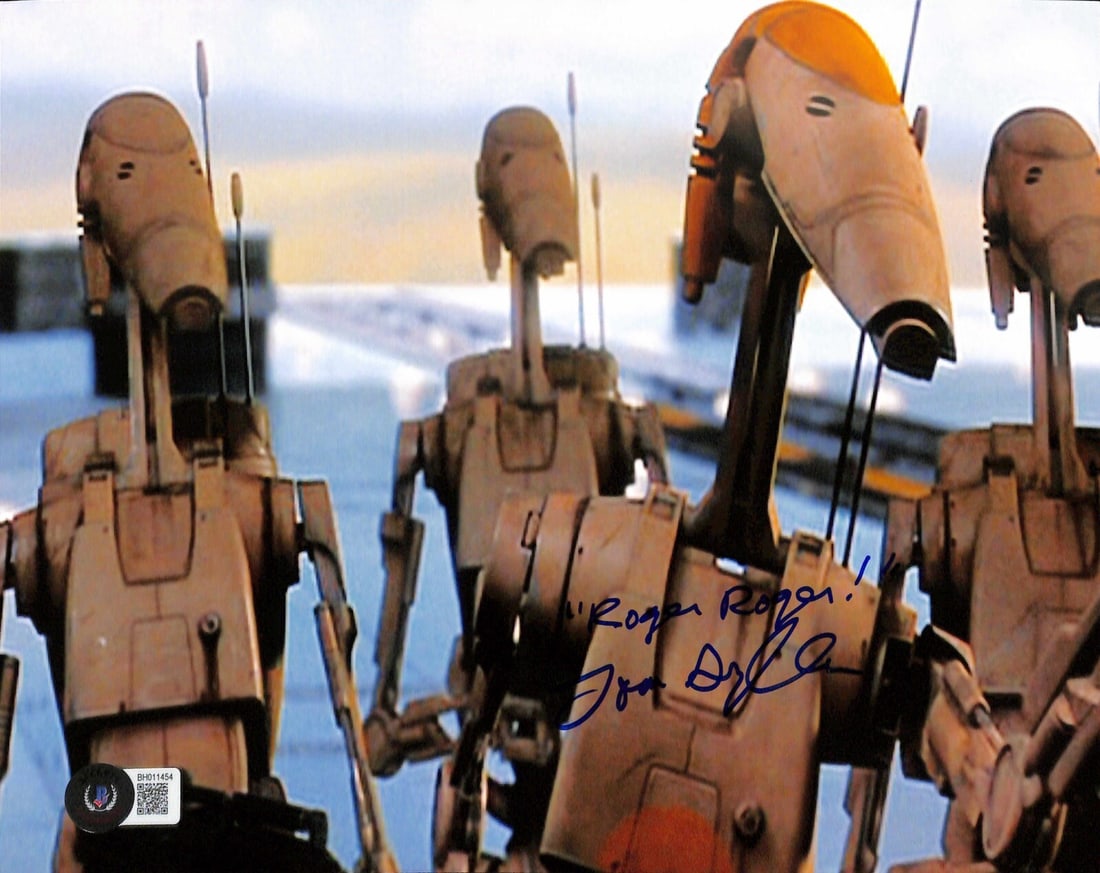 Tom Sylla Signed Battle Droid 8x10 Photo Star Wars Beckett Authenticated (1 of 1)