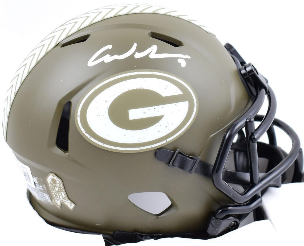 Christian Watson Signed Green Bay Packers Mini Helmet Beckett Auth (1 of 10)