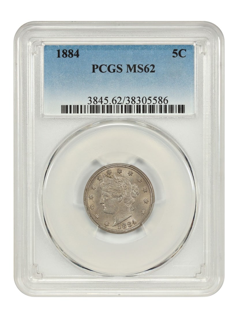 1884 Liberty Nickel 5C PCGS MS62 Uncirculated Better Date (1 of 4)