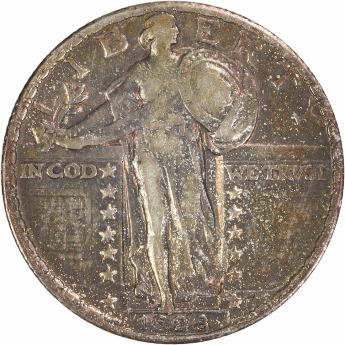 1928 Standing Liberty Quarter 90% Silver EF Uncertified (1 of 2)