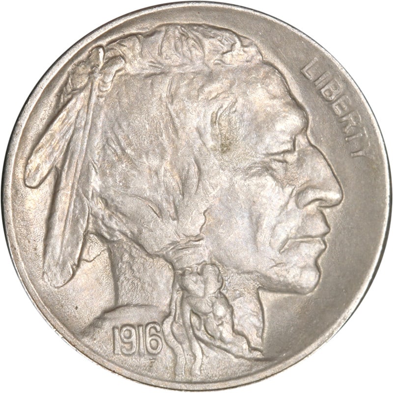 1916-P Buffalo Nickel Circulated Philadelphia Mint Coin (1 of 2)