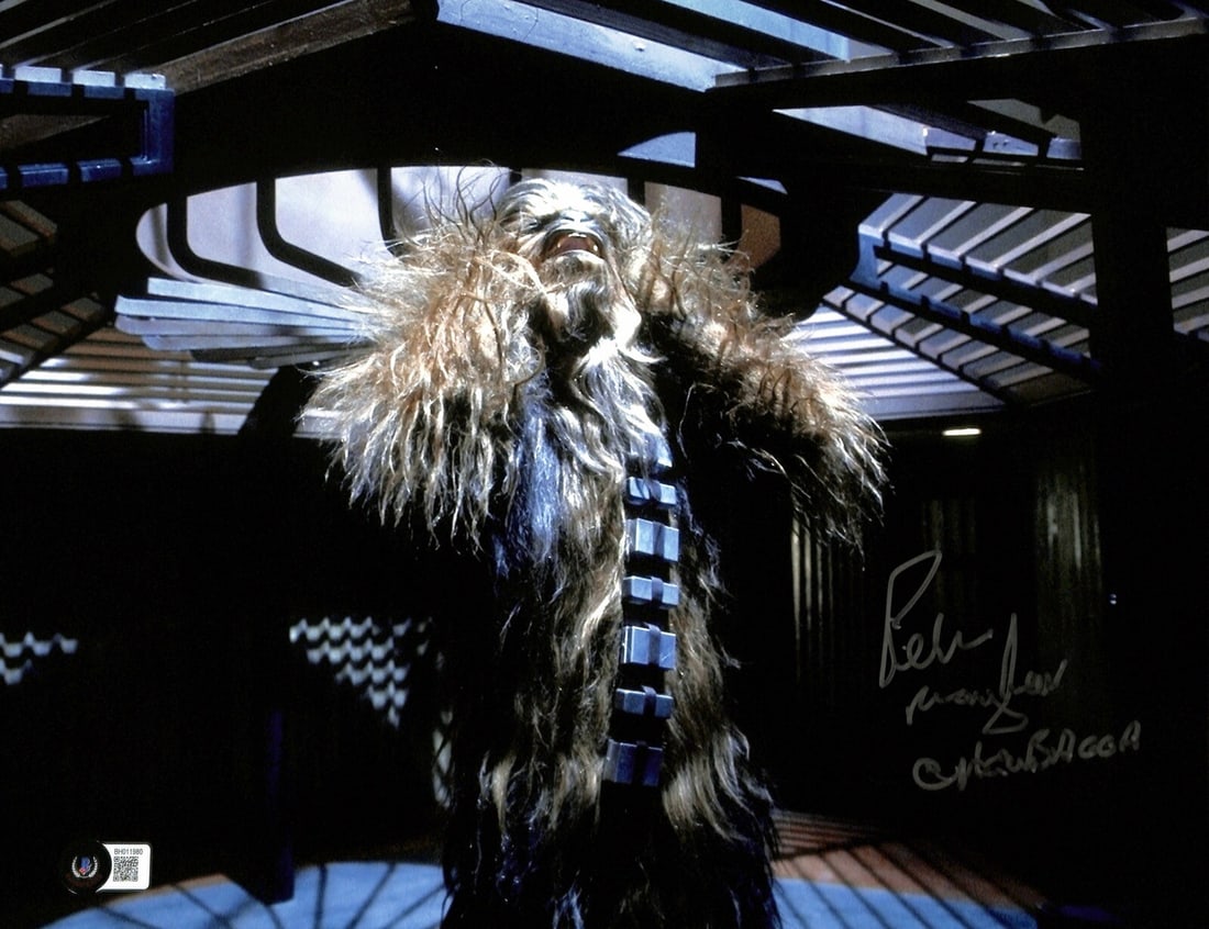 Peter Mayhew Chewbacca Signed 11x14 Photo Inscribed Beckett Authenticated (1 of 1)