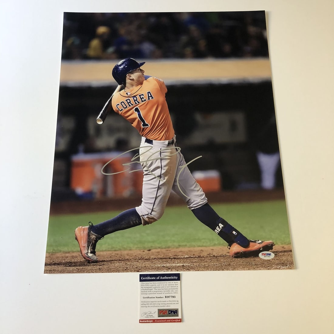 Carlos Correa Houston Astros Signed 16x20 Photo PSA Authenticated (1 of 3)