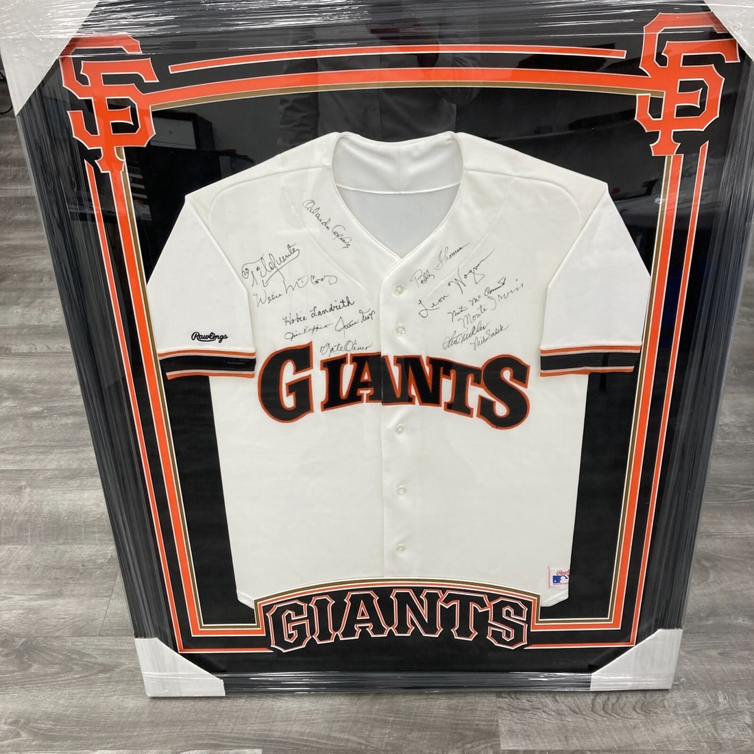 San Francisco Giants Legends Signed Jersey Framed JSA Willie Mays McCovey Cepeda Irvin (1 of 12)