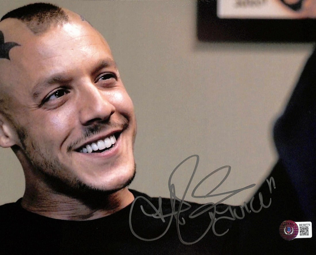 Theo Rossi Sons of Anarchy Signed 8x10 Photo Beckett Certified: Theo Rossi Sons of Anarchy Signed 8x10 Photo Beckett Certified This is an autographed 8x10 photograph of Theo Rossi, who portrayed "Juice Ortiz" in the acclaimed TV series Sons of Anarchy. The photogr