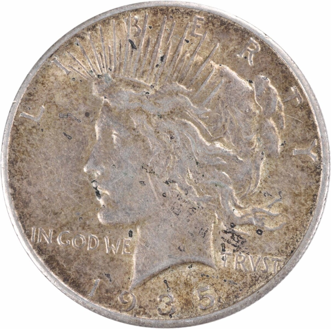 1935-S Peace Silver Dollar AU Uncertified 90% Silver Coin (1 of 2)