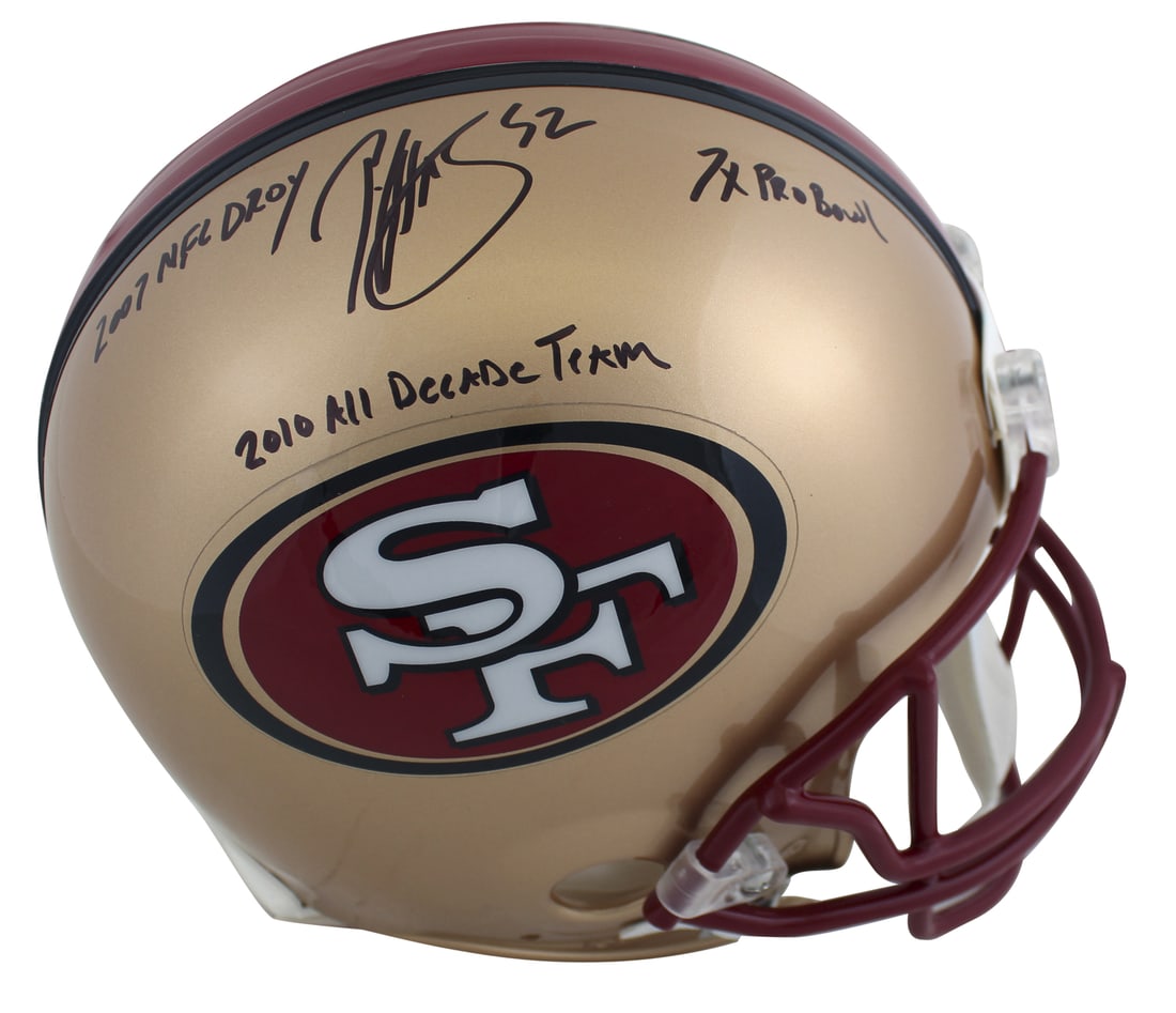 Patrick Willis Signed 49ers Full Size Helmet with Inscriptions BAS Authenticated (1 of 4)