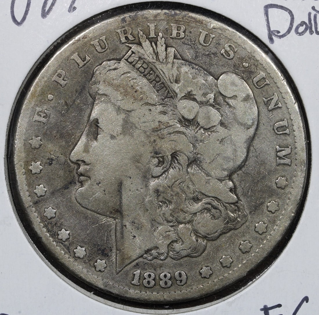 1889-CC Morgan Silver Dollar $1 Key Date Silver Coin (1 of 2)