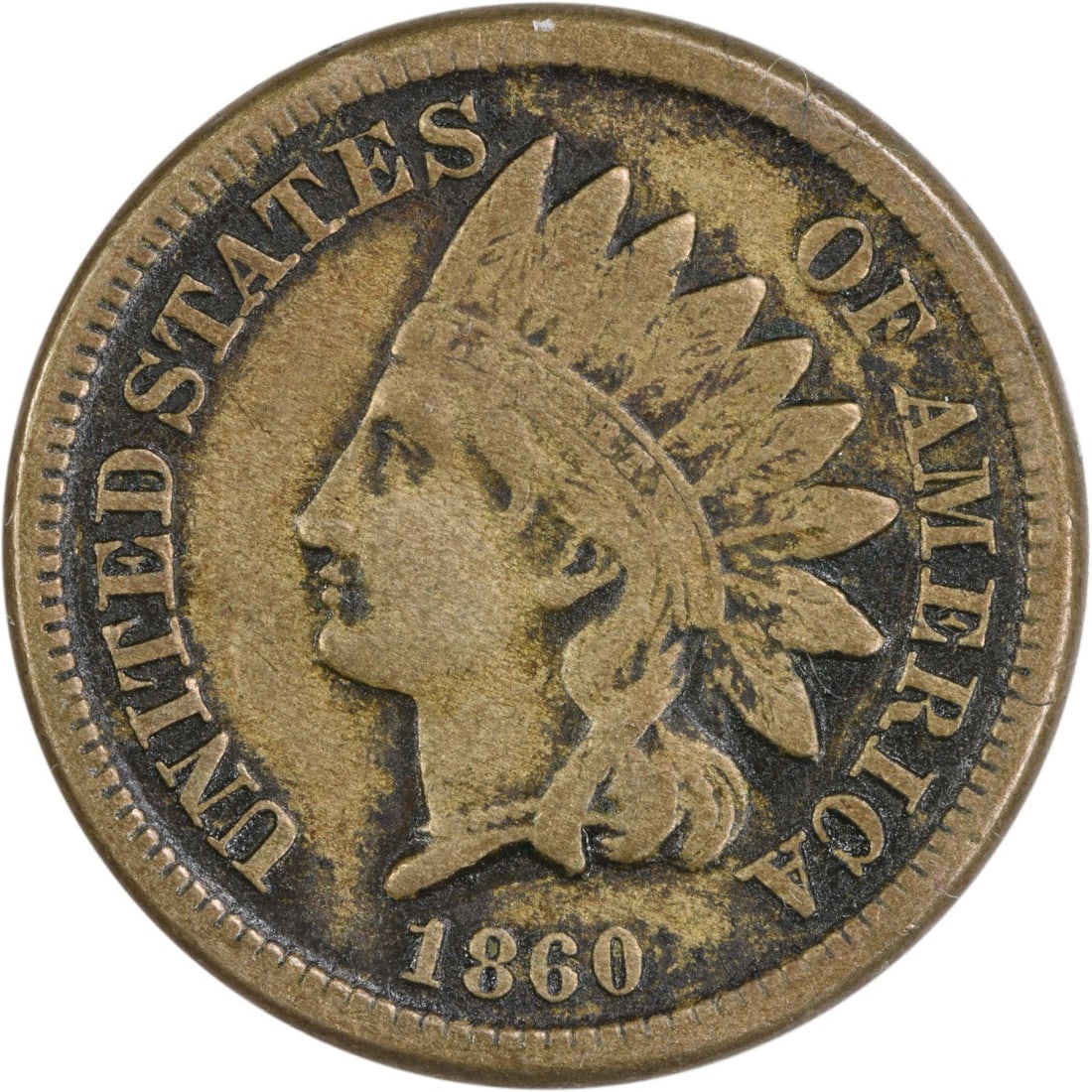 1860 Indian Head Cent VF Uncertified Philadelphia Mint (1 of 2)