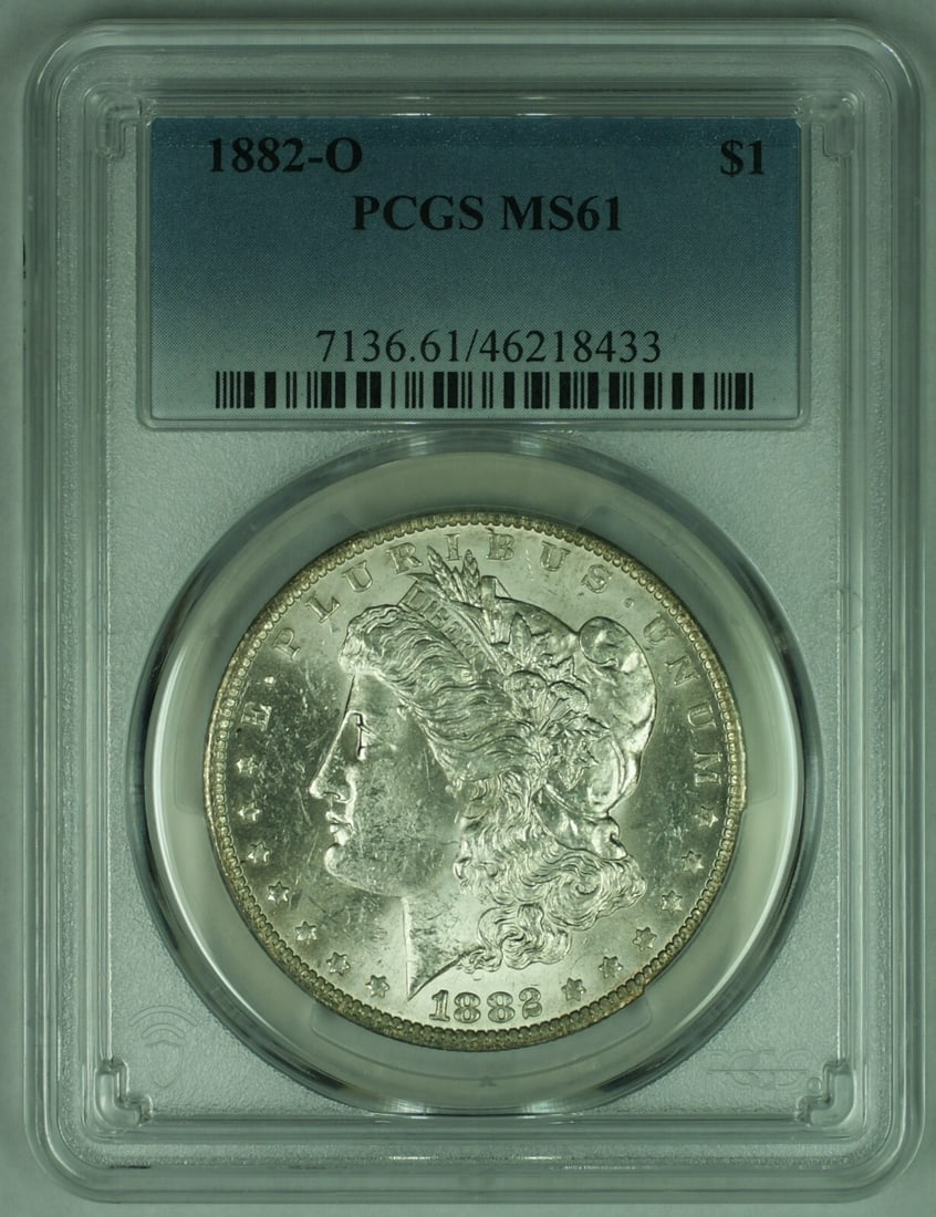 1882-O Morgan Silver Dollar PCGS MS61 Uncirculated Coin (1 of 2)