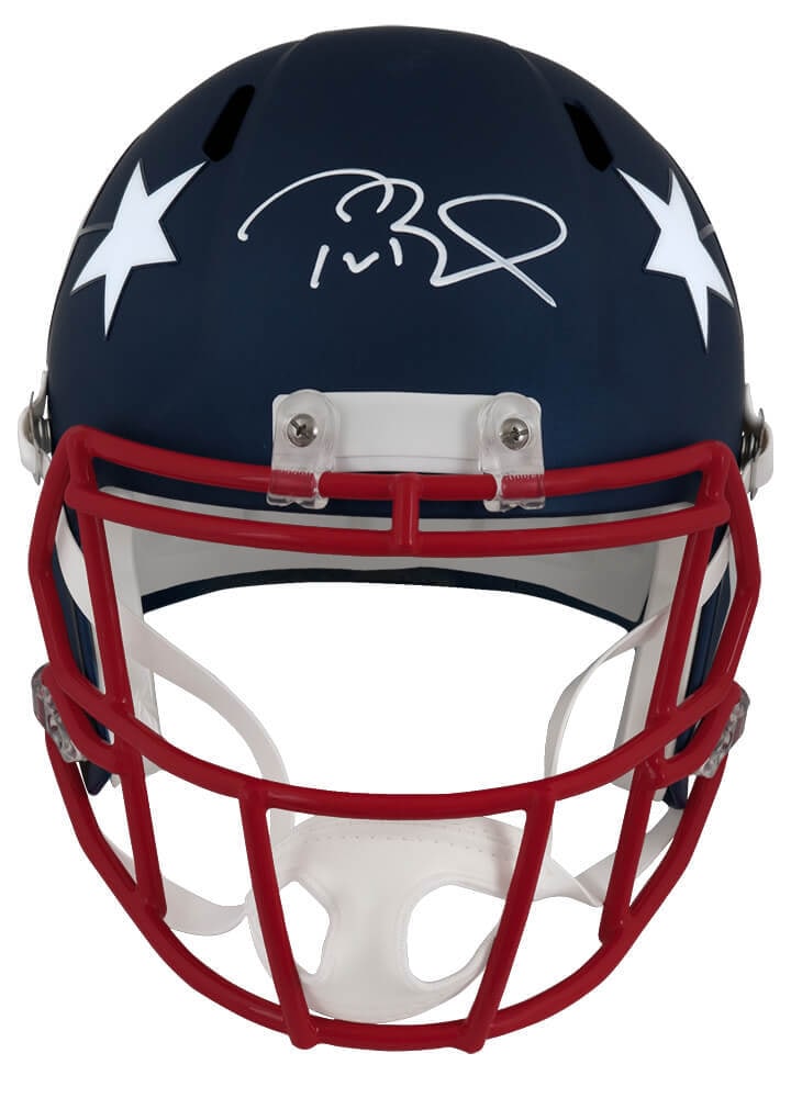 Tom Brady Signed New England Patriots AMP Riddell Full Size Helmet with Fanatics COA (1 of 2)