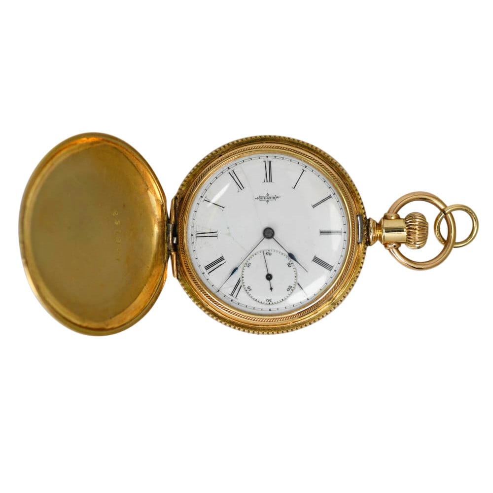 Elgin Gold-Filled Pocket Watch Model 1 Huntington Case 15 Jewels 1884 (1 of 10)