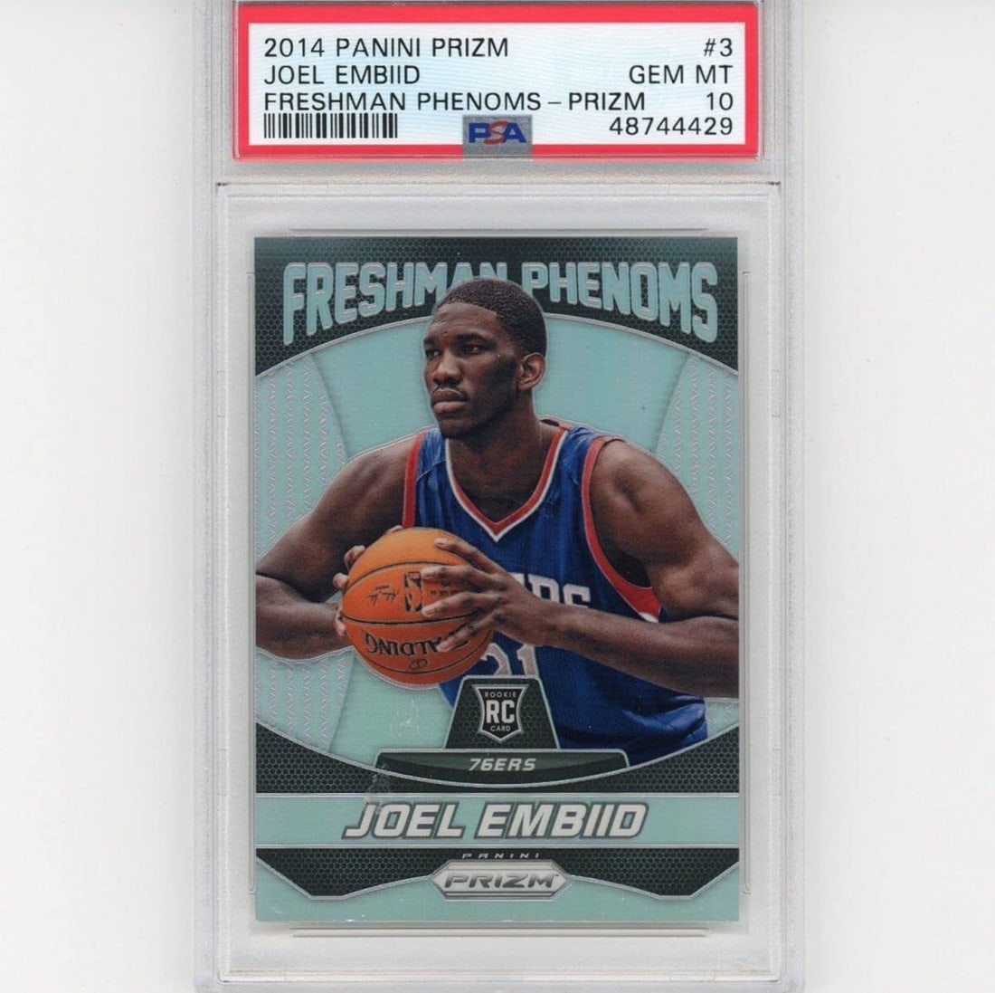 2014-15 Panini Prizm Joel Embiid #3 Rookie PSA 10 Gem Mint Basketball Card (1 of 2)