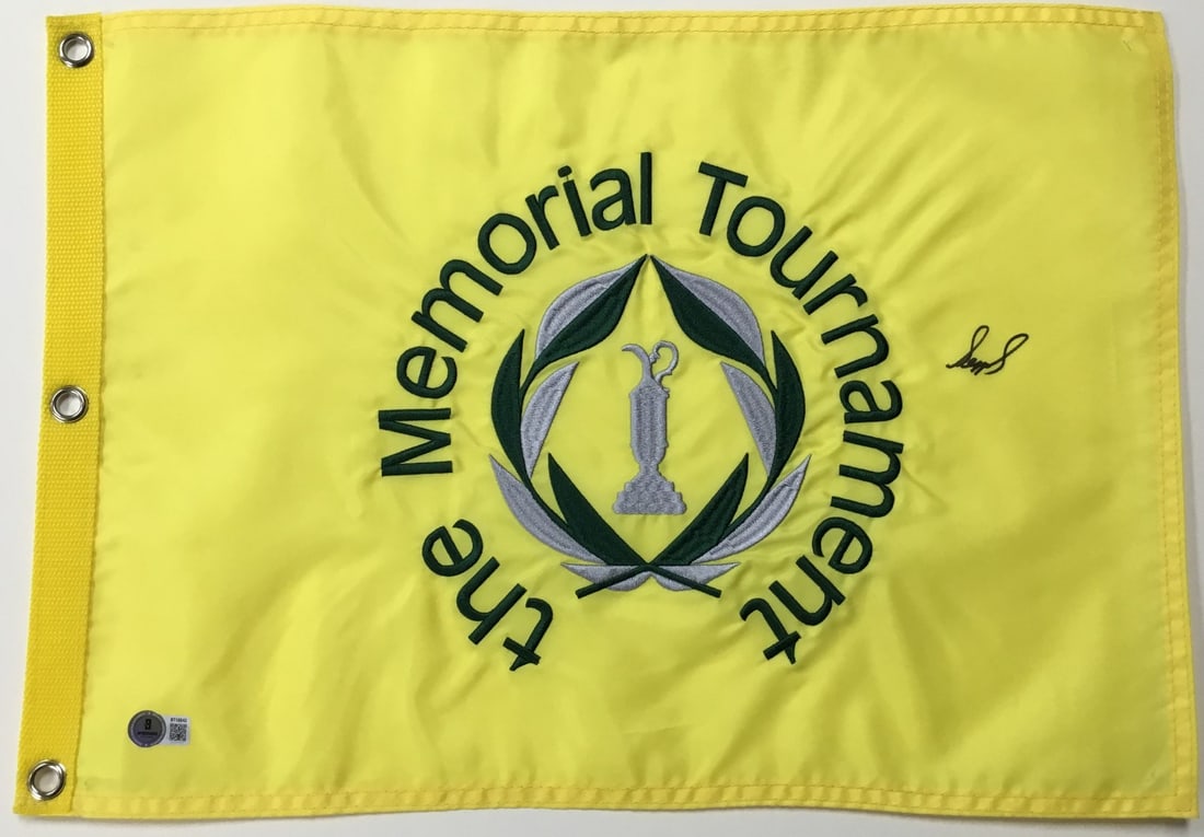 Sepp Straka Signed Memorial Tournament Flag Beckett Authenticated: Sepp Straka Signed Memorial Tournament Flag Beckett Authenticated Capture a piece of golf history with this original signed pin flag from The Memorial Tournament featuring PGA star Sepp Straka. This o