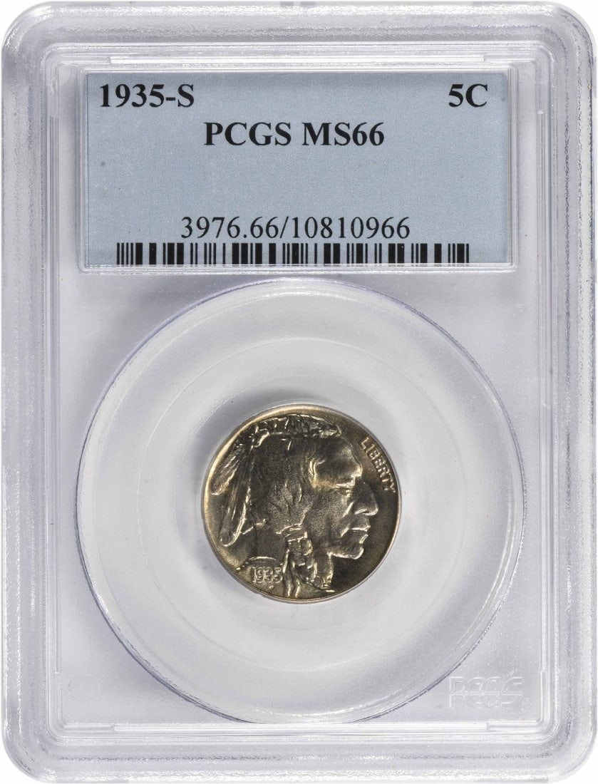 1935-S Buffalo Nickel MS66 PCGS Uncirculated San Francisco Mint (1 of 2)