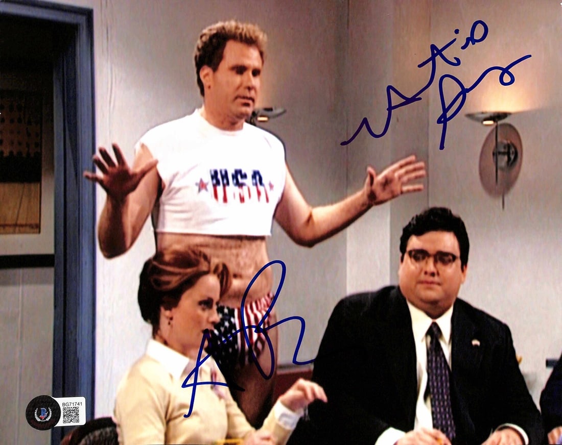 SNL Season 27 Autographed 8x10 Photo by Amy Poehler & Horatio Sanz Beckett Certified (1 of 1)