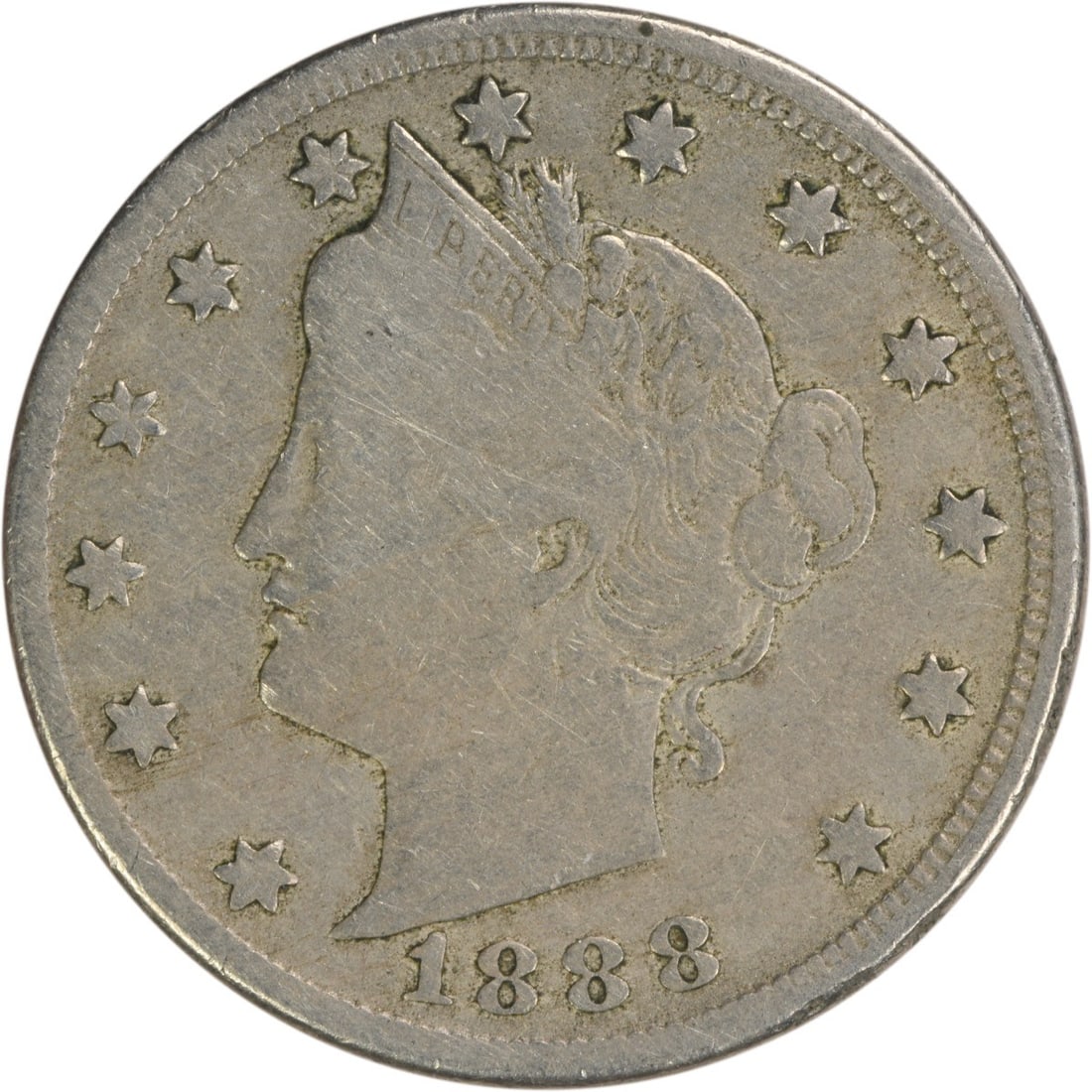 1888 Liberty Nickel 5C Charles E Barber Design Uncertified Coin (1 of 2)