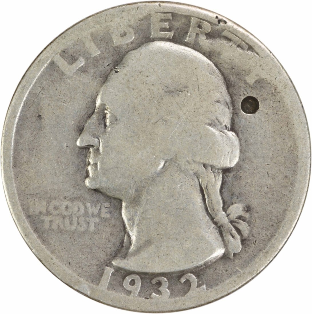 1932-D Washington Silver Quarter 90% Silver Uncertified AG (1 of 2)