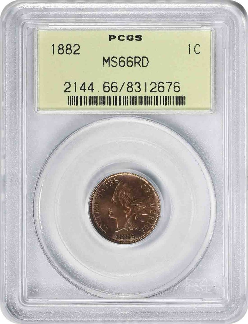 1882 Indian Head Cent MS66RD PCGS Uncirculated Copper Coin (1 of 4)