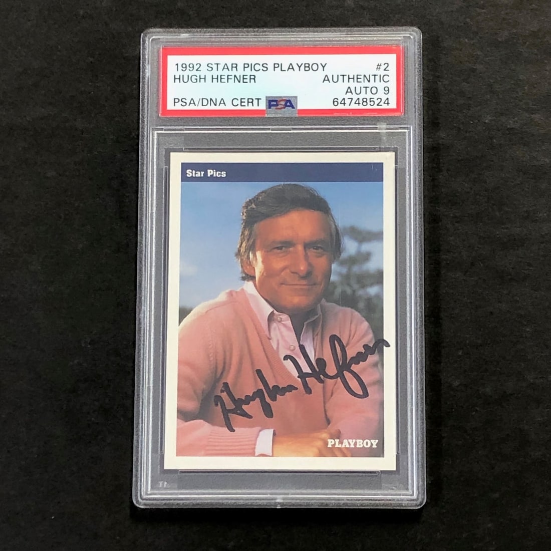 1992 Star Pics Playboy #2 Hugh Hefner Signed Card PSA/DNA Authenticated (1 of 2)