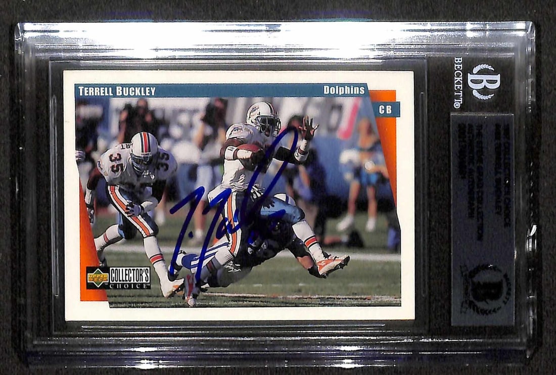 Terrell Buckley Signed 1997 Collector's Choice Card Beckett Certified (1 of 1)