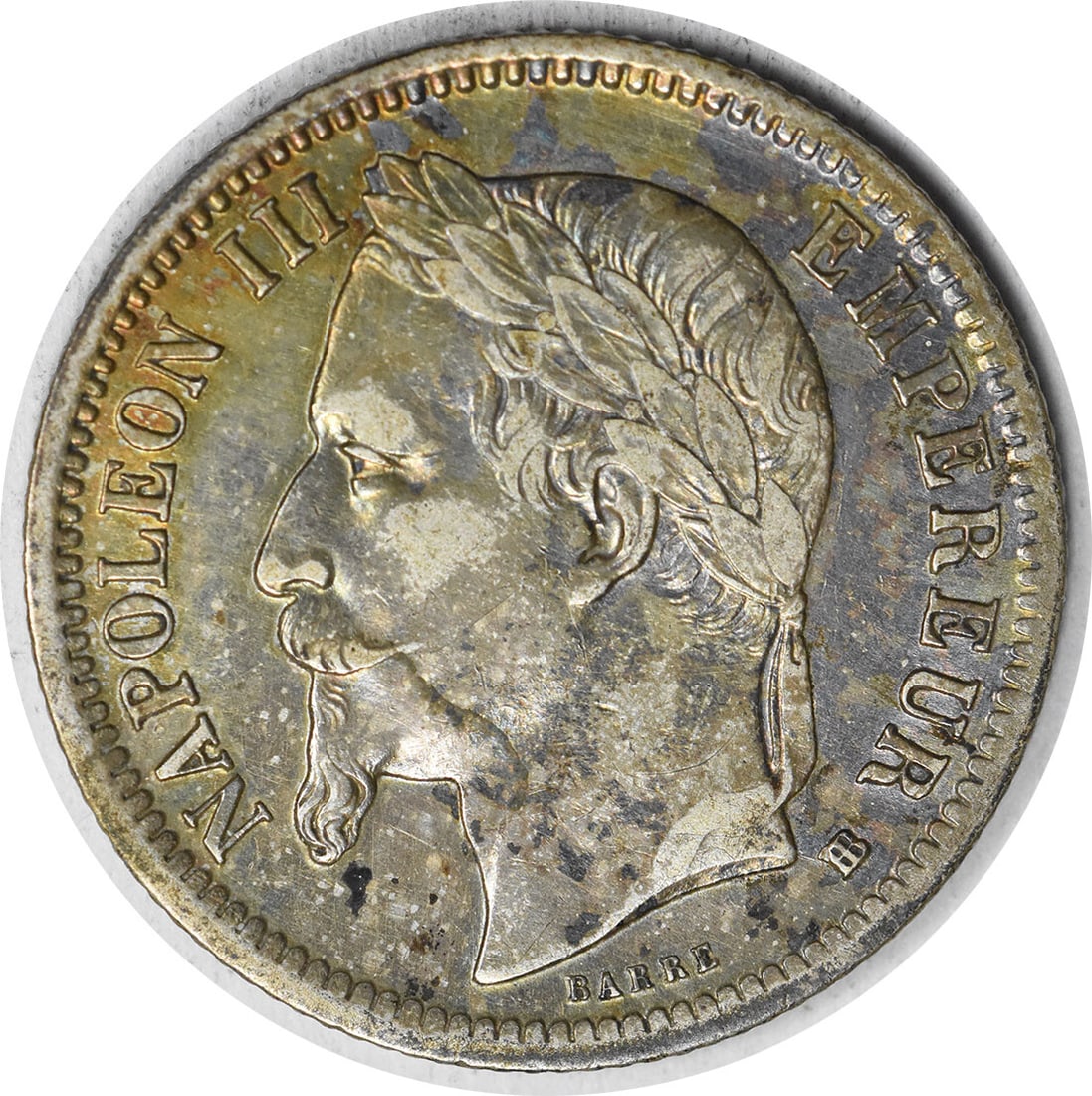1870 BB France 1 Franc KM806.2 Silver Coin Uncertified (1 of 2)