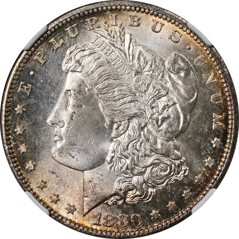 1880-S Morgan Silver Dollar NGC MS65 Uncirculated with Toning (1 of 4)