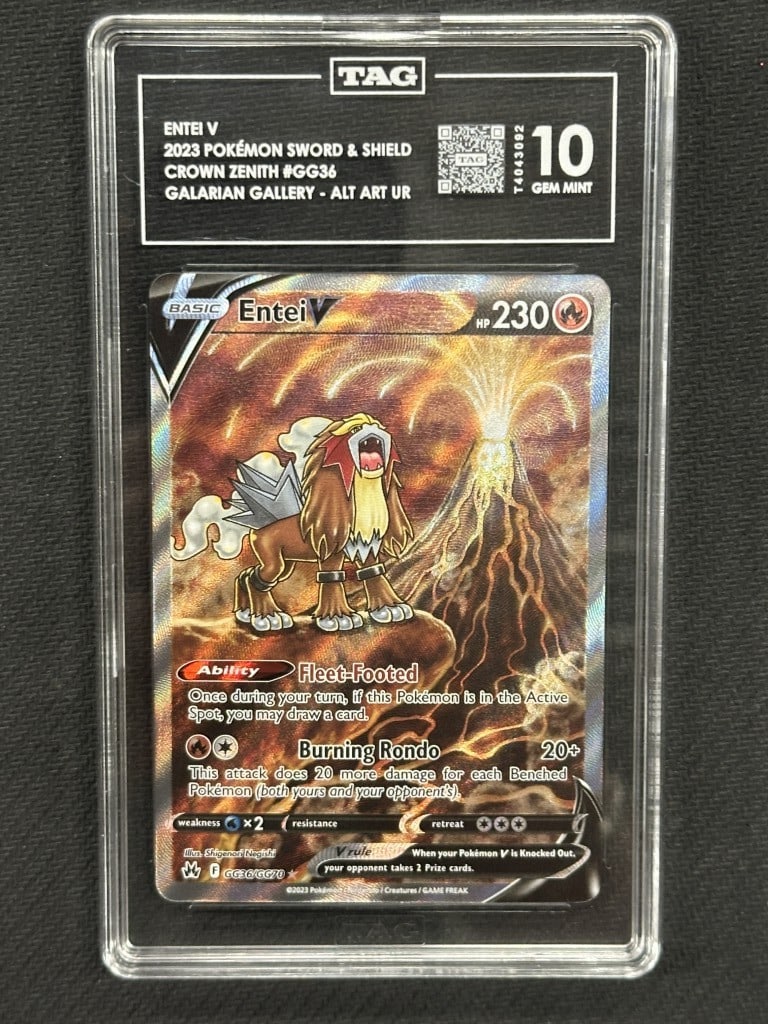 Entei V Pokemon Crown Zenith Galarian Gallery TAG 10 GG36 (1 of 2)