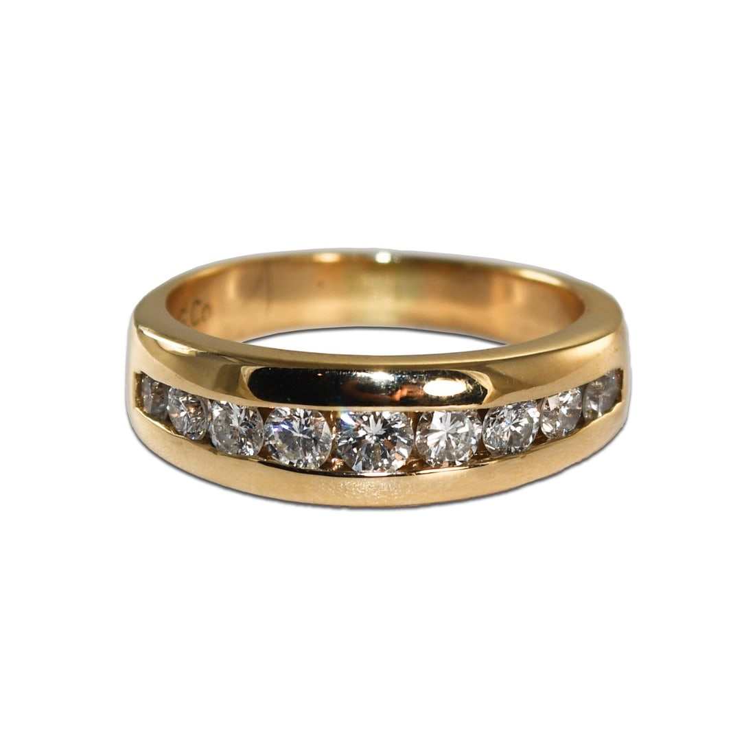 14K Yellow Gold Diamond Wedding Band 0.50ct VS H-I Color: 14K Yellow Gold Diamond Wedding Band 0.50ct VS H-I Color This stunning 14K yellow gold wedding band features a total diamond weight of 0.50 carats, showcasing exquisite round brilliant cut diamonds. T