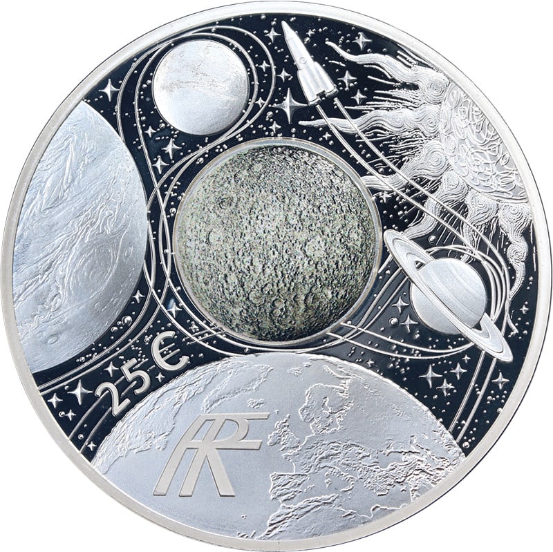 2025 2 oz Silver 25 Euro France Space Odyssey Astronaut Proof with OGP and COA (1 of 3)