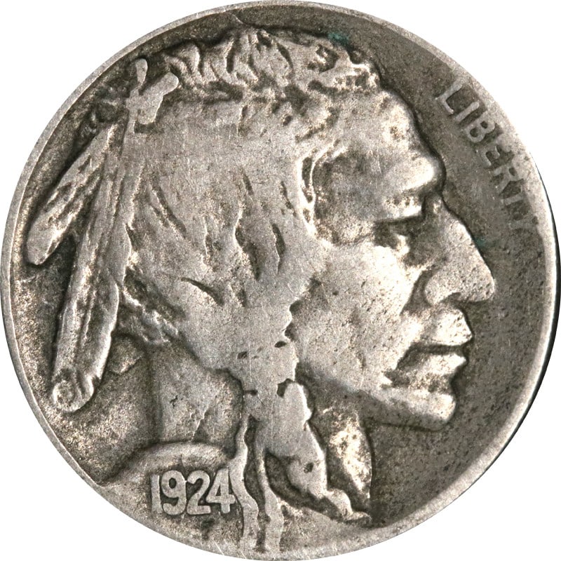 1924-S Buffalo Nickel Circulated Classic American Coin: 1924-S Buffalo Nickel Circulated Classic American Coin This 1924-S Buffalo Nickel is a significant addition for collectors. With a composition of nickel, this coin has circulated over the years, showc