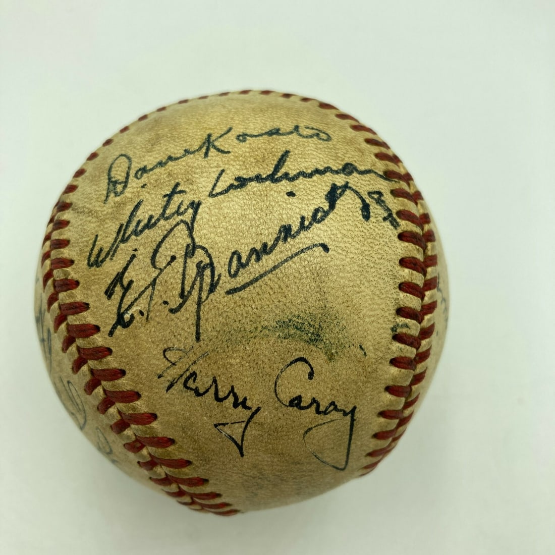 1953 New York Giants Team Signed Baseball with PSA Authenticated Signatures (1 of 8)